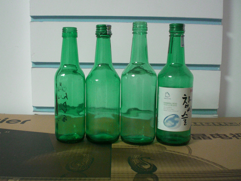 330ML-360ML Korean Burnt Wine Bottle/Green Glass Bottle Manufacturing Factory/Beer Bottle